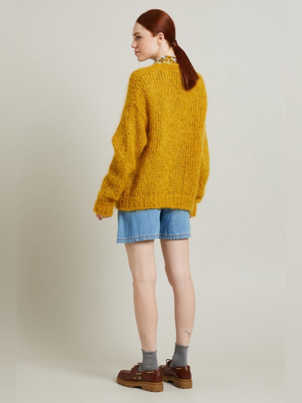 BARTOLINI | Chunky Cowl-Neck Sweater in Mustard Yellow